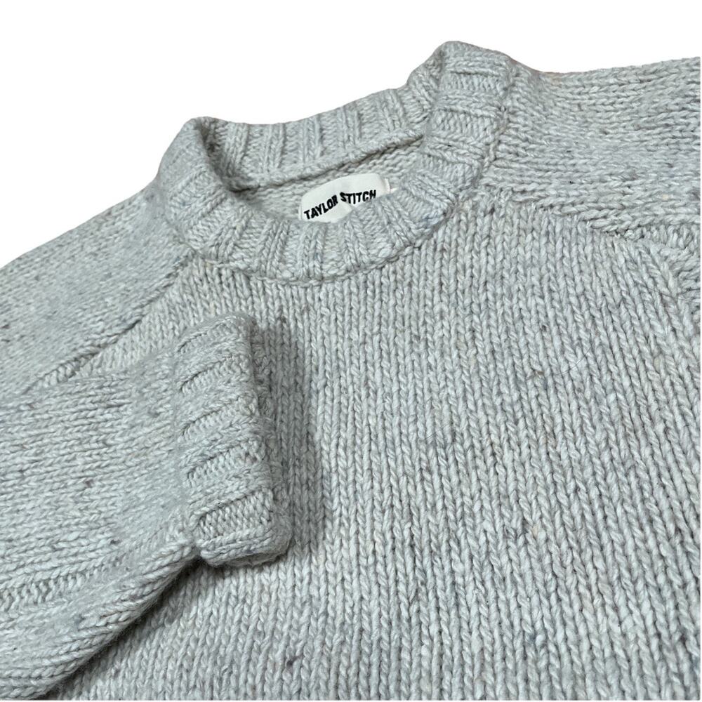 Taylor Stitch The Topside Sweater in Natural Cable Knit 36 XS Merino‎ Wool Blend